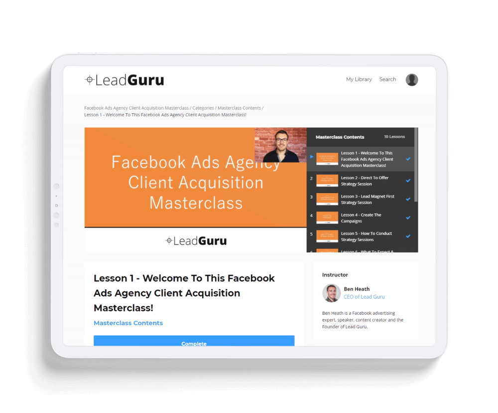 Ben Heath Facebook Ads Agency Client Acquisition Masterclass Ben Heath Facebook Ads Agency Client Acquisition Masterclass