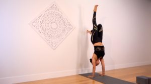Drinie Aguilar Yoga Collective Wall to Handstand