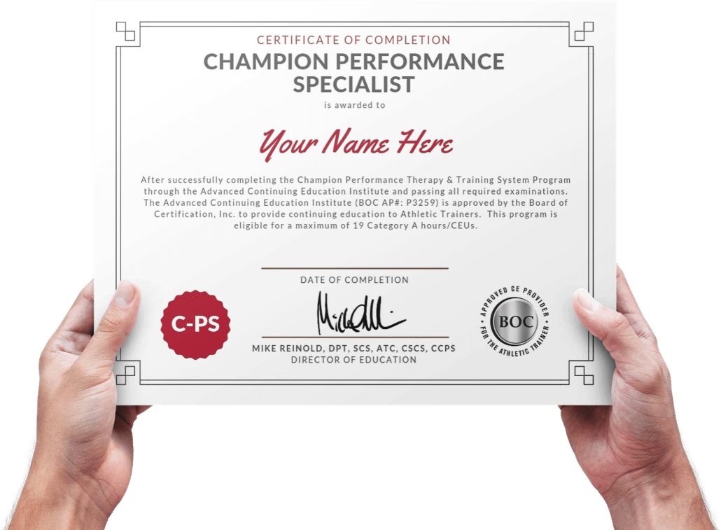 Mike Reinold Champion Performance Therapy and Training System Mike Reinold Champion Performance Therapy and Training System