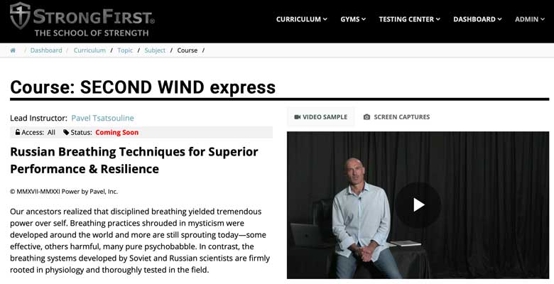 Pavel Tsatsouline StrongFirst Second Wind express Pavel Tsatsouline StrongFirst Second Wind express