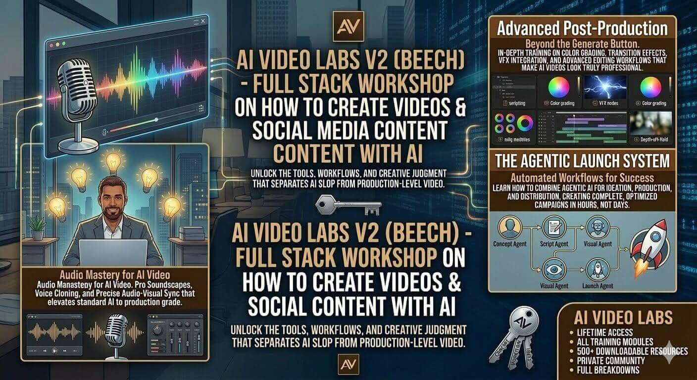 AI VIDEO LABS v2 (beech) - Full Stack Workshop on How to Create Videos & Social Media Content with AI